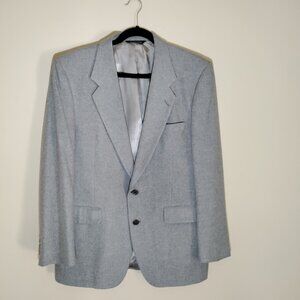 Men's Tailored Gray 100% Cashmere Sport Coat Blazer Jacket